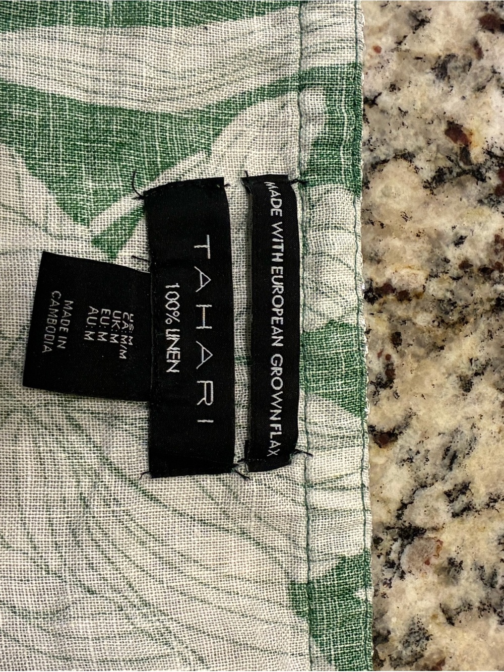 Tahari Green and White Floral Peasant Tunic - Picture 5 of 8